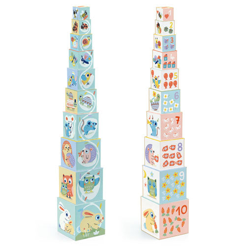 Djeco Κύβοι 'Χαρούμενα ζωάκια'