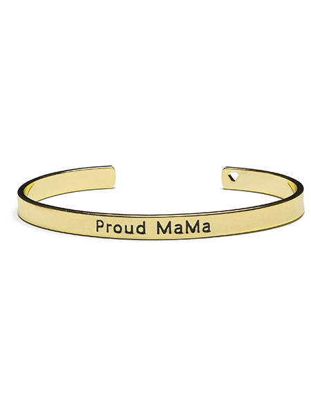 Proud Mama Βραχιόλι Χειροπέδα Mama Gold