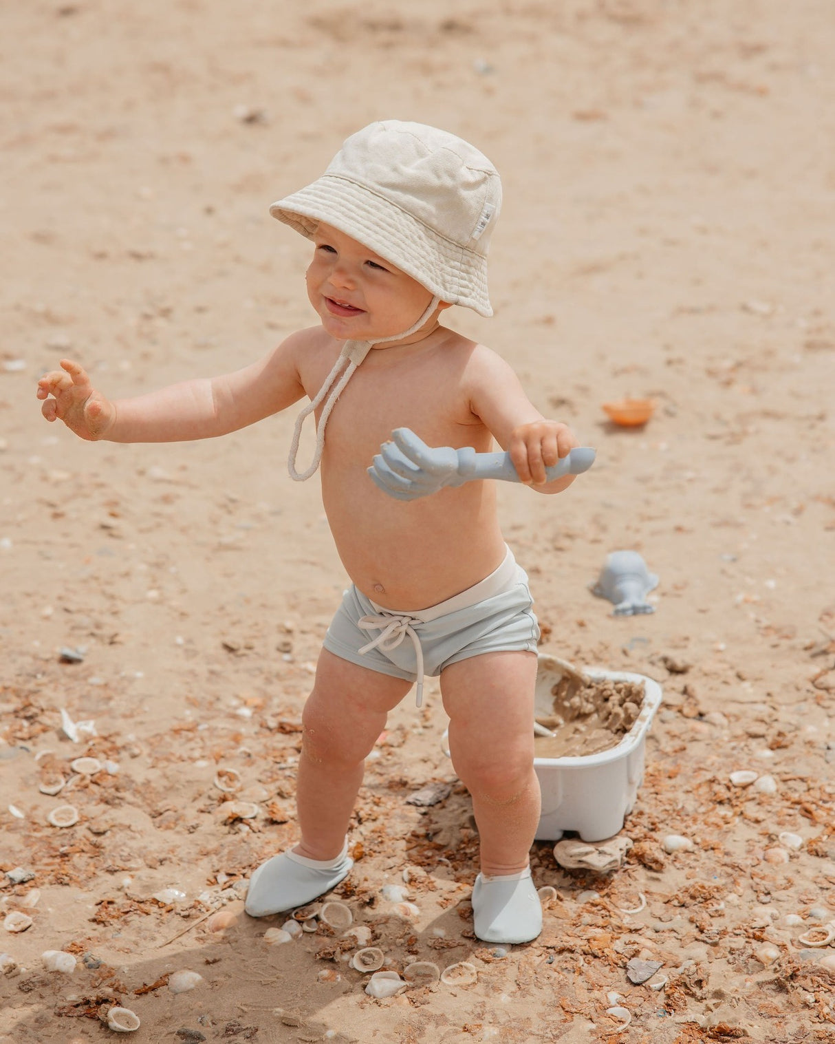 Minene - Παπουτσάκια Παραλίας Pink&White (12m-3Y)