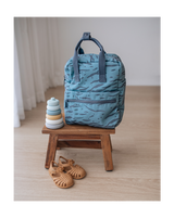 Minene – Mini Cotton Backpack Blue Zebra