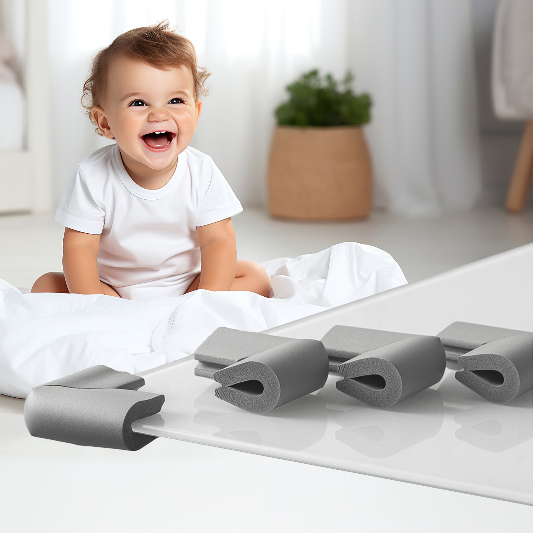 Αφρώδες προστατευτικό επιφανειών U-Shape Γκρι