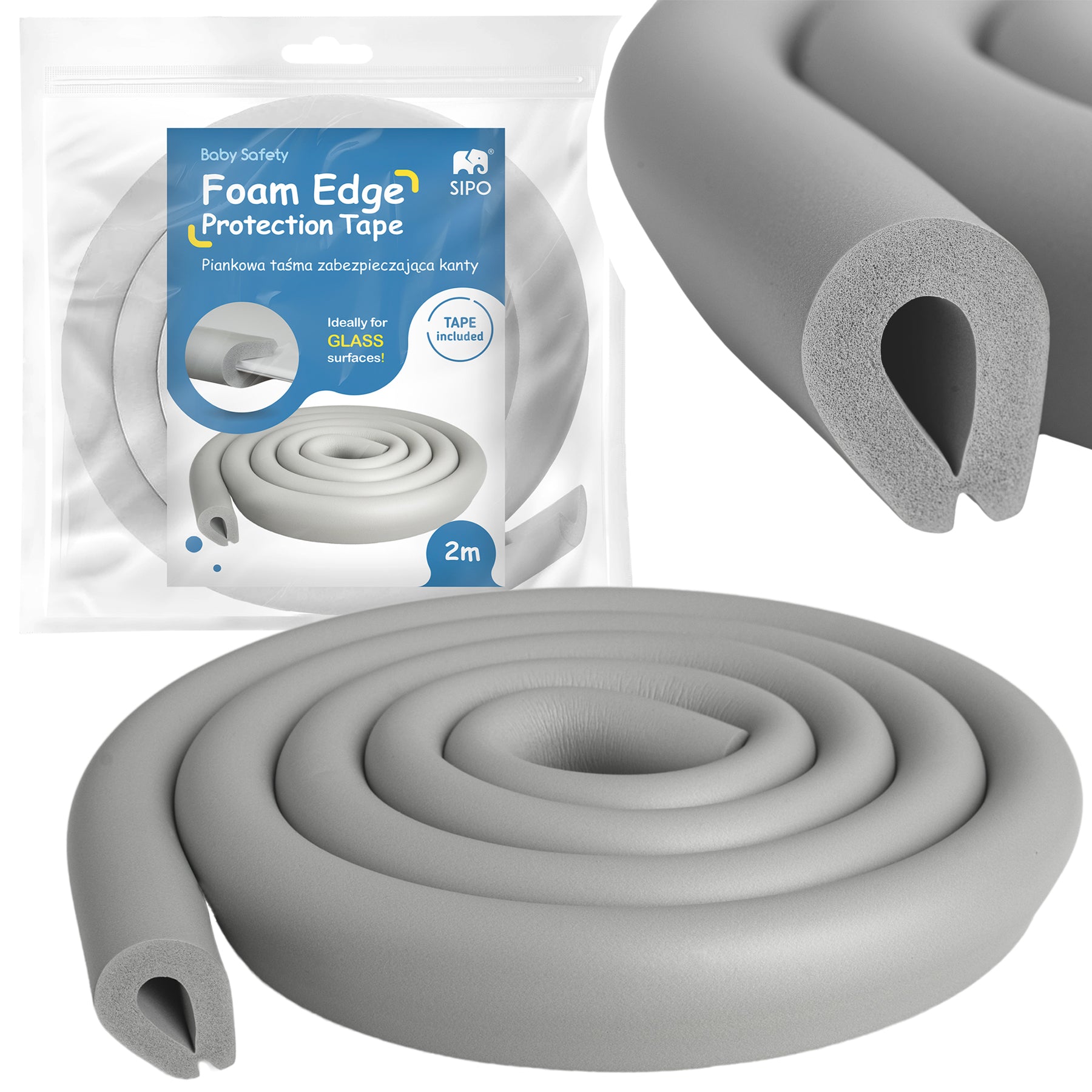 Αφρώδες προστατευτικό επιφανειών U-Shape Γκρι