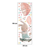 Sipo Wall sticker bunny onskateboard