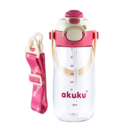 akuku - Παγούρι Tritan Nερού 480 ml Mε Kαλαμάκι