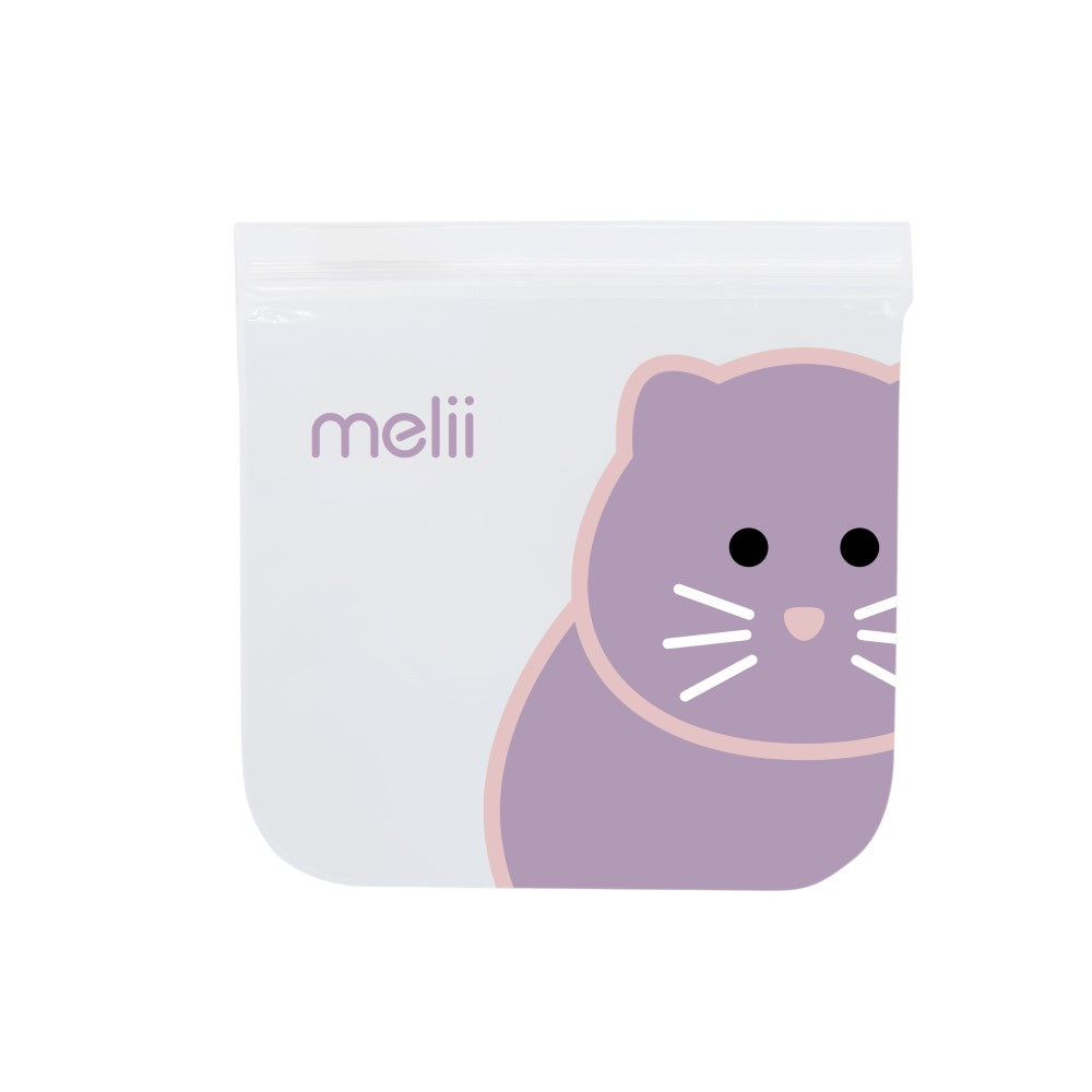 Melii - Επαναχρησιμοποιούμενα Τσαντάκια για σνακ 2 Cat + 2 Unicorn