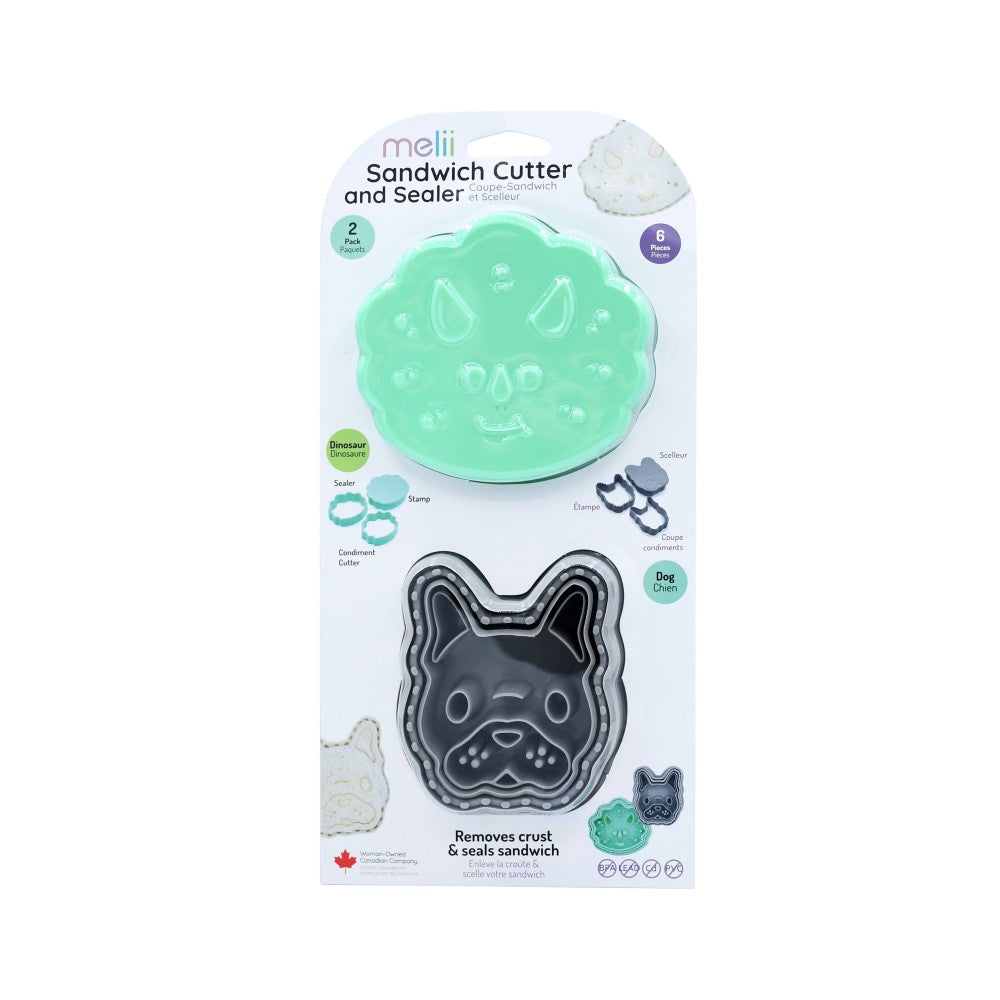 Melii - Sandwich Cutters Dino/Bulldog 6 τεμ.