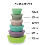 melii ταπεράκια με καπάκι σιλικόνης