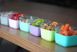 Melii - Glass Containers σε θήκες σιλικόνης (160ml set of 3) - mint,blue,lime
