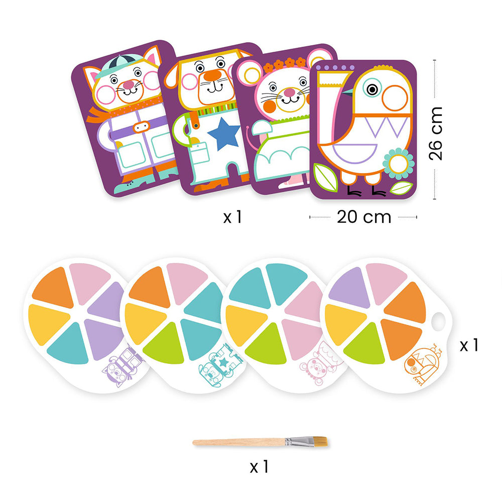 Djeco Ζωγρ. Με Νερομπογιές Χαριτωμένα Ζωάκια