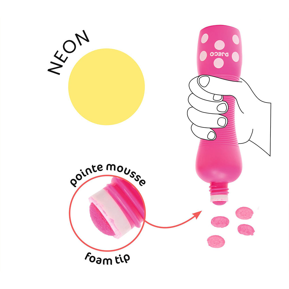 Djeco Μαρκαδ. Με Αφρώδη Μύτη 4 Χρωμ. Νεον