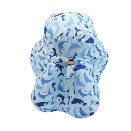 Flapjack Cape Sunhat UPF50+ Dolphin/Jellyfish