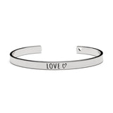 Proud Mama Βραχιόλι Χειροπέδα LOVE SILVER