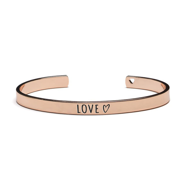 Proud Mama Βραχιόλι Χειροπέδα LOVE ROSE GOLD