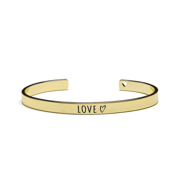 Proud Mama Βραχιόλι Χειροπέδα LOVE GOLD