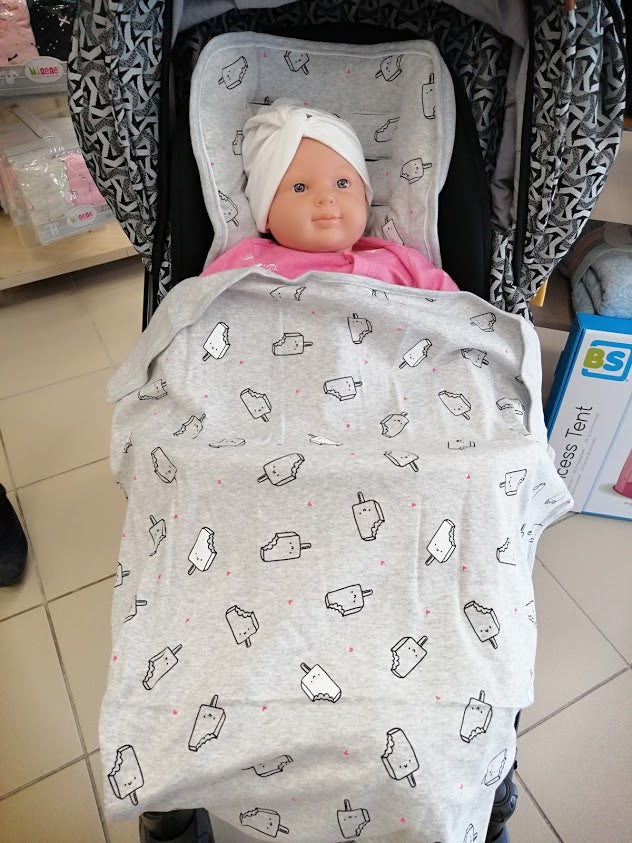 Minene Summer Blanket Gray Super Hero