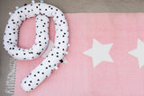Minene Πολυχρηστικό Μαξιλάρι - Snuggly Snake Cotton Pink Hearts
