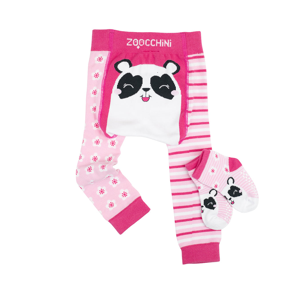 Grip+Easy Crawler Pants &amp; Socks Set - Panda