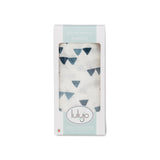 Lulujo Μουσελίνα Bamboo – Navy Triangles Swaddling Blanket