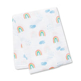 Lulujo Μουσελίνα – Rainbow Sky Swaddling Blanket
