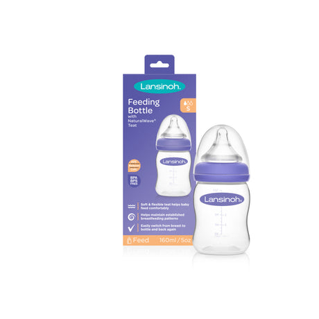Lansinoh Μπιμπερό NaturalWave με Θηλή Αργής Ροής (160ml)