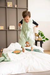 Meyco Υπνόσακος με πόδια Slub - soft green (9 μηνών-5 ετών)