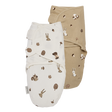 Meyco 2 Pack Swaddle Forest Animals Sand 0-3 μηνών