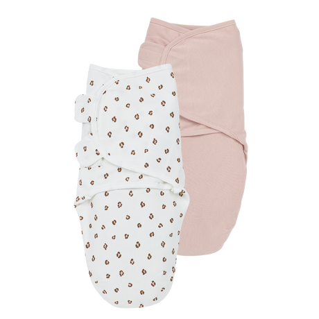 Meyco 2 Pack Swaddle Mini Panther Soft Pink 0-3 μηνών