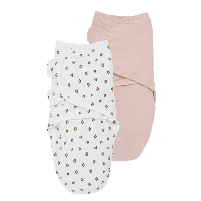 Meyco 2 Pack Swaddle Mini Panther Soft Pink 0-3 μηνών