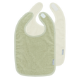 Meyco Σετ 2 Βαμβακερές Σαλιάρες Popcorn natural/soft olive με velcro