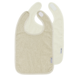 Meyco Σετ 2 Βαμβακερές Σαλιάρες Popcorn natural/soft sand με velcro