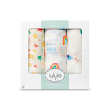 Lulujo 3 Μουσελίνες Bamboo – High In The Sky Swaddling Blankets