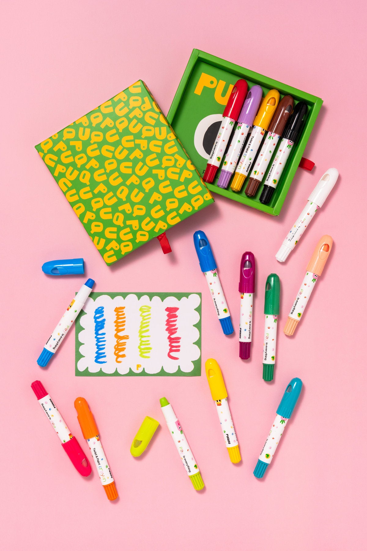 PUQUU Twist & Paint Crayons 16 χρώματα (1+)
