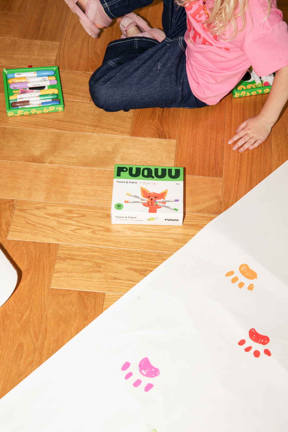 PUQUU Twist & Paint Crayons 16 χρώματα (1+)