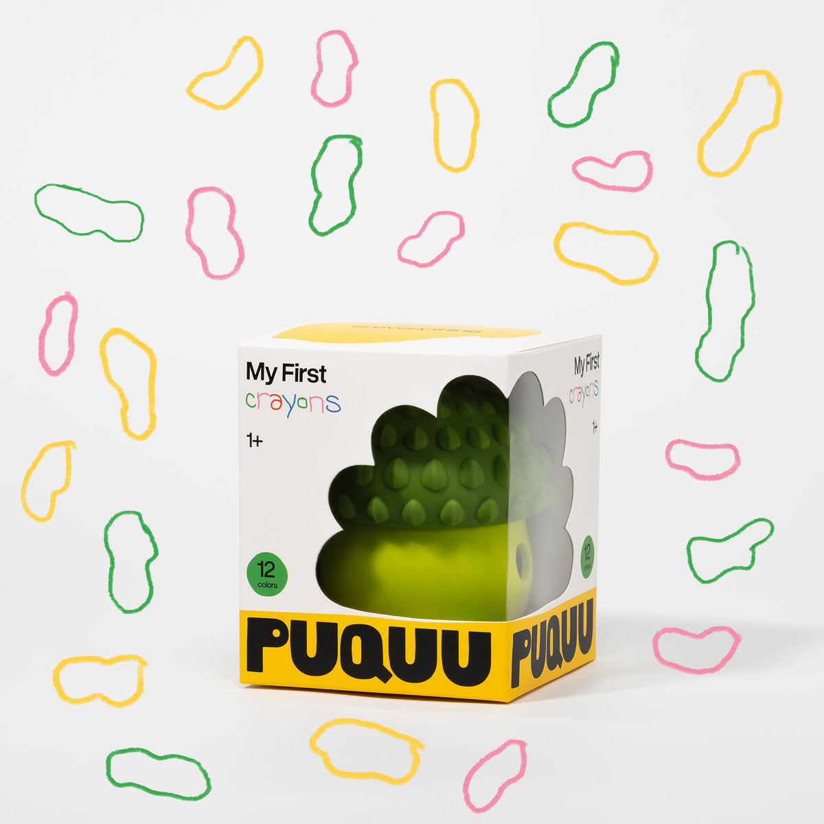 PUQUU My First Crayons 12 χρώματα (1+)