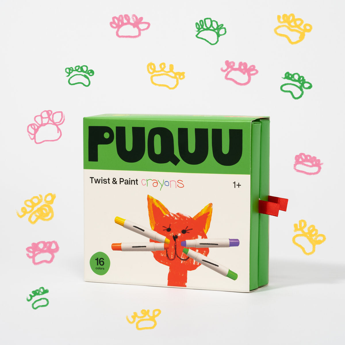 PUQUU Twist & Paint Crayons 16 χρώματα (1+)