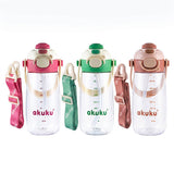akuku - Παγούρι Tritan Nερού 480 ml Mε Kαλαμάκι