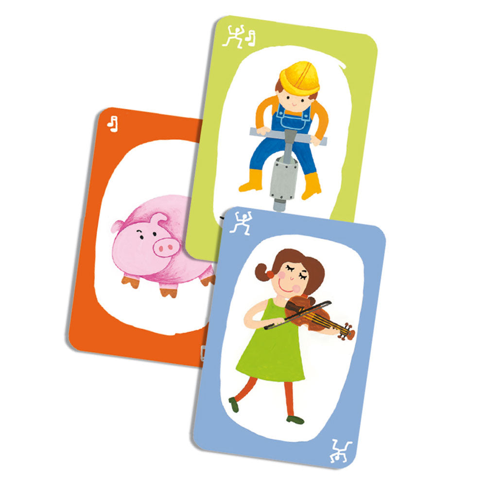 Pouet! Pouet! Παιχνίδι με κάρτες μίμησης, Djeco