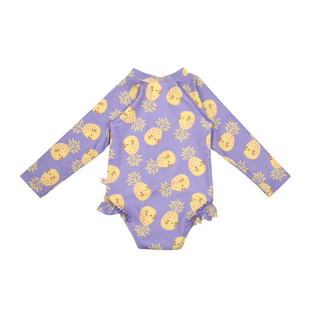 Zoocchini Ολόσωμο Μαγιώ με Μανίκια UV Pineapple