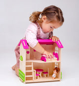 Wooden COTTAGE for doll