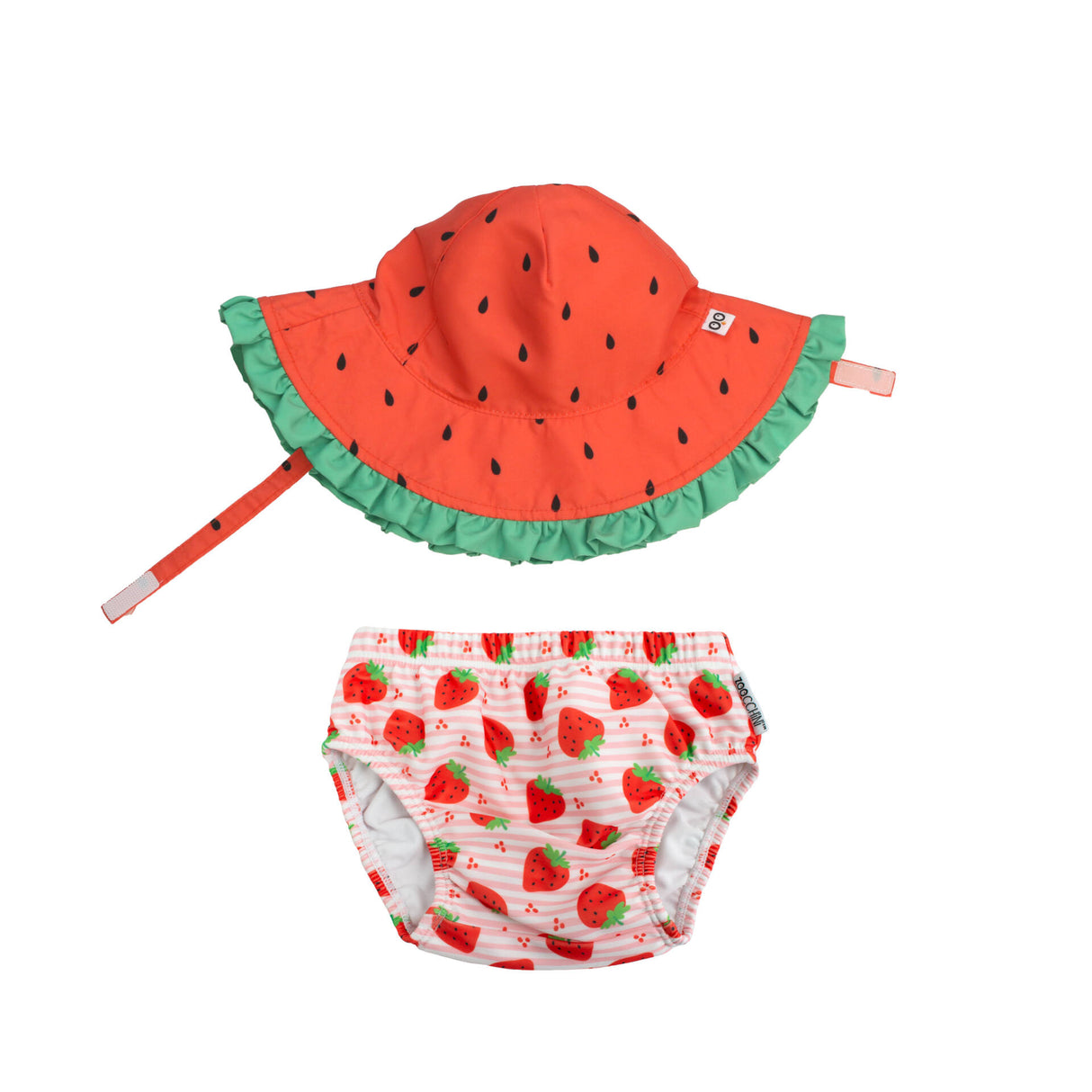 Σετ Μαγιό και Καπέλο UPF50+ Strawberry Delight