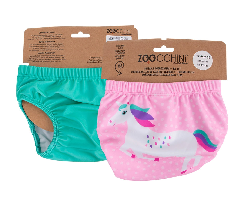 Zoocchini Μαγιώ Πάνα (2pcs Σετ) - Unicorn