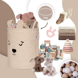 Sipo Πολυχρηστικό Καλάθι Premium Μπουκλέ Μπεζ Αρκουδάκι 43L