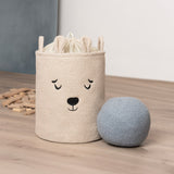 Sipo Πολυχρηστικό Καλάθι Premium Μπουκλέ Μπεζ Αρκουδάκι 43L