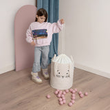 Sipo Πολυχρηστικό Καλάθι Premium Μπουκλέ Κρεμ Κουνελάκι 43L