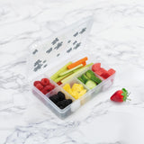 Melii - Snackle Box Medium Transparent Blue Flower