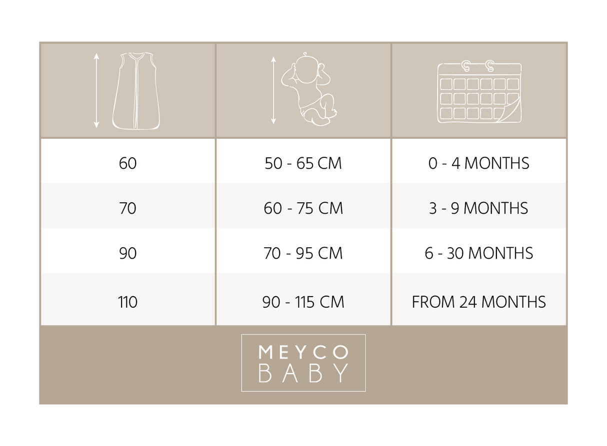 Meyco Υπνόσακος Forest Animals με αποσπώμενα μανίκια (0-5 ετών)