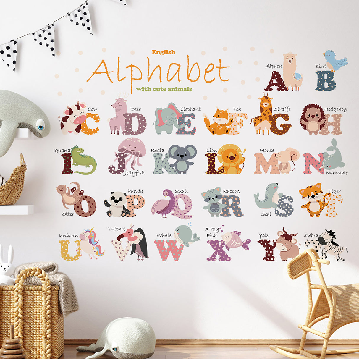 Sipo Wall Stickers Animal Alphabet