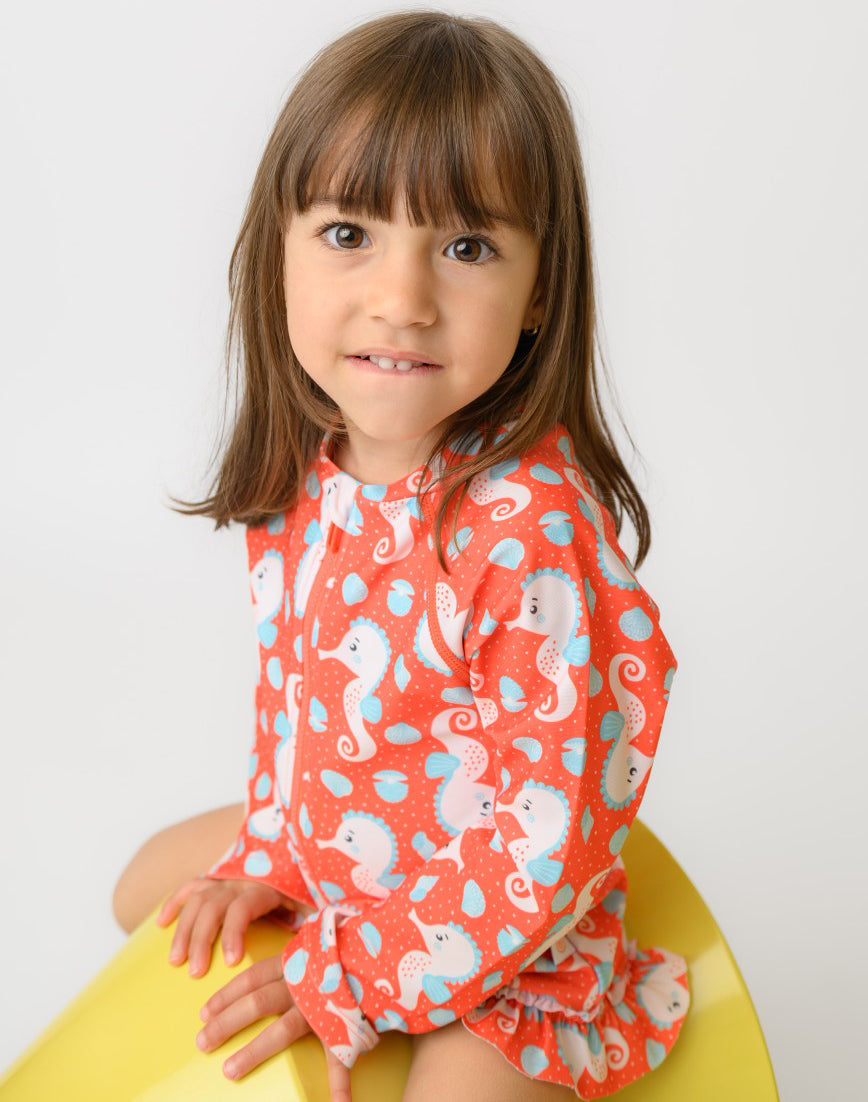 Zoocchini Ολόσωμο Μαγιώ με Μανίκια UV Sally the Seahorse