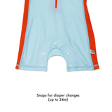 Zoocchini Κοντομάνικο Surf Suit με Στάμπα Lobster/Light Blue