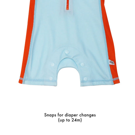 Zoocchini Κοντομάνικο Surf Suit με Στάμπα Lobster/Light Blue